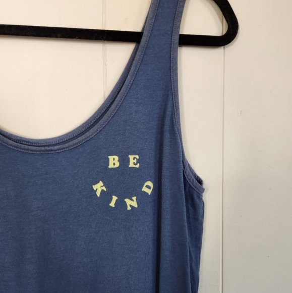 Good hYOUman Renley Be Kind Blue Tank Top Cotton Modal Sustainable Athleisure - Picture 4 of 9